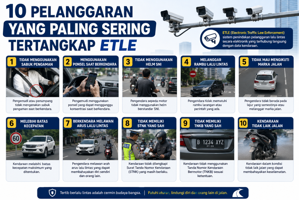 ETLE : Pelanggaran Apa Yang Sering Terekam Kamera?