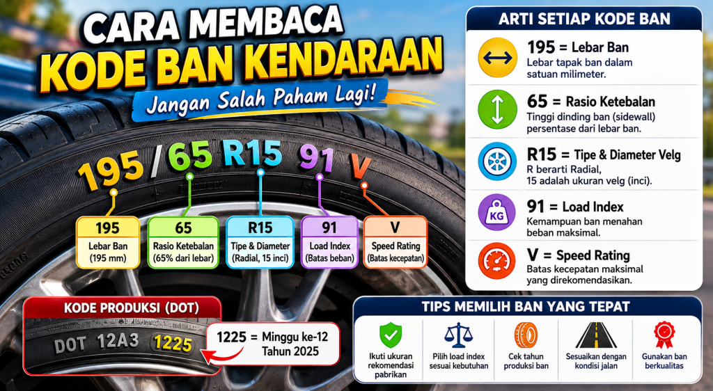 Cara Membaca Kode Ban Kendaraan