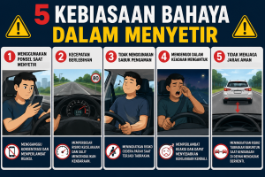5 Kebiasaan Bahaya Menyetir