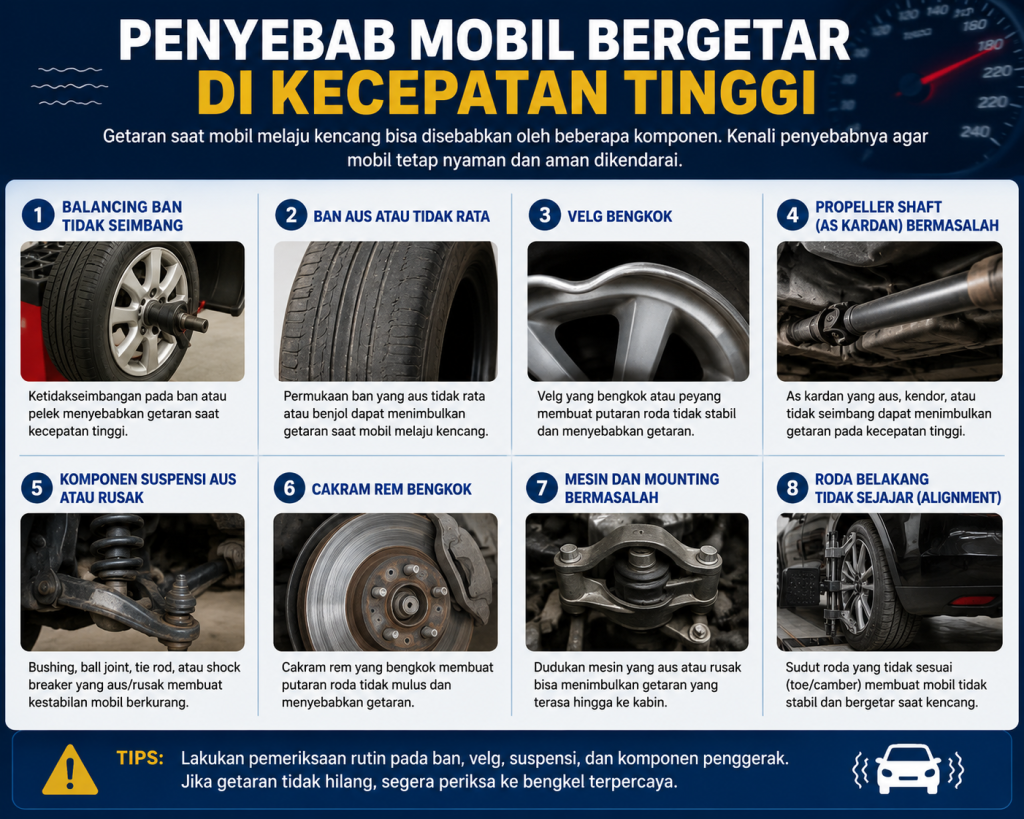 Penyebab Mobil Bergetar Saat Kecepatan Tinggi
