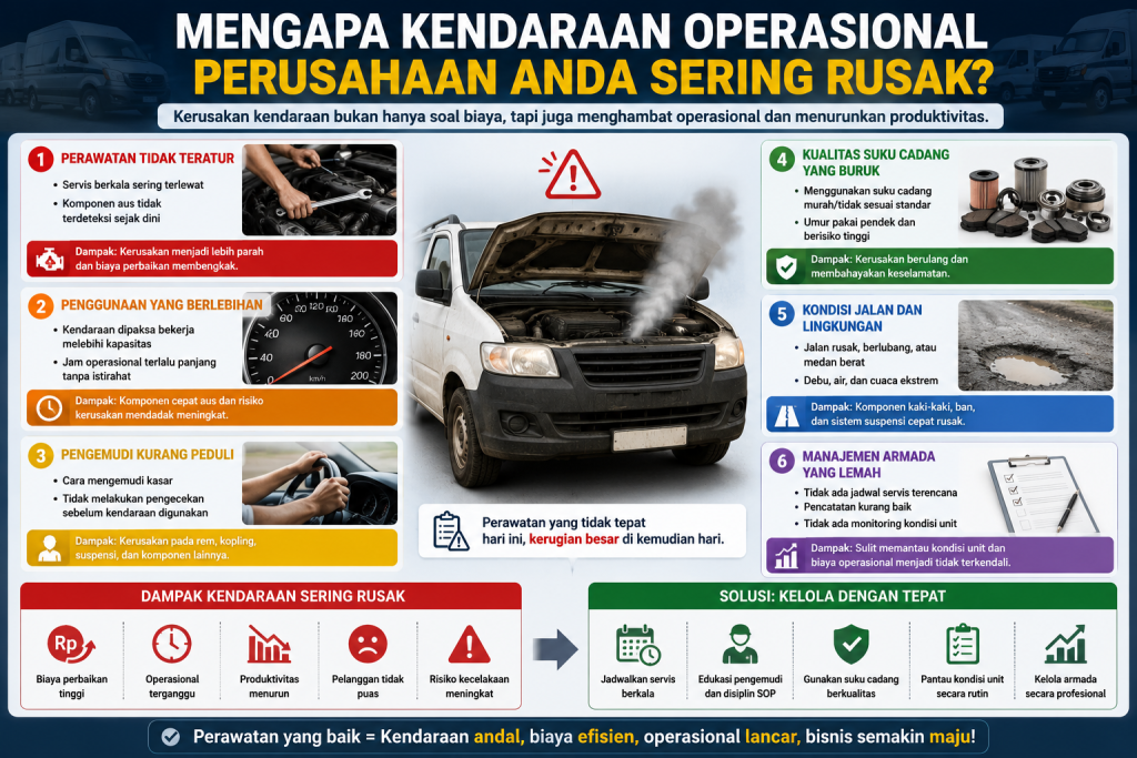 Mengapa Kendaraan Operasional Perusahaan Anda Sering Rusak? Ini Penyebab Utamanya