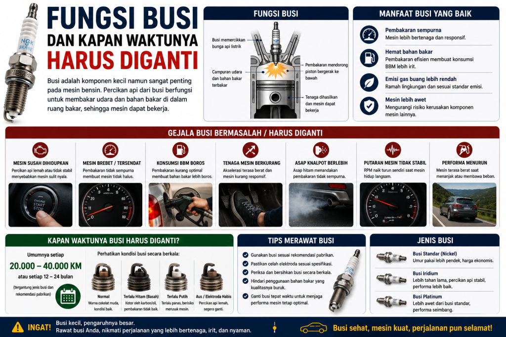Fungsi Busi dan Kapan Waktunya Harus Diganti Fungsi Busi dan Kapan Waktunya Harus Diganti