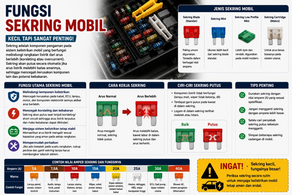 Fungsi Sekring Mobil dan Penyebab Sekring Sering Putus Fungsi Sekring Mobil dan Penyebab Sekring Sering Putus
