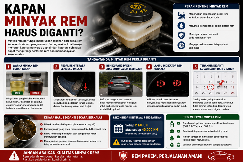 Kapan Minyak Rem Harus Diganti? Jangan Tunggu Sampai Habis Kapan Minyak Rem Harus Diganti? Jangan Tunggu Sampai Habis