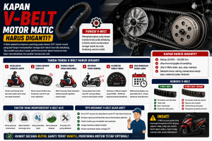 Kapan V-Belt Motor Matic Harus Diganti