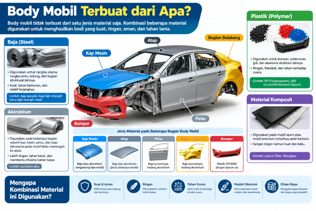 Body Mobil Terbuat dari Apa?